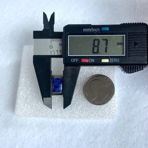 Sterling Silver 925 Signed Boma Bezel Set Rectangular Lapis Lazuli Ring Sz 5.75 - Picture 14 of 16